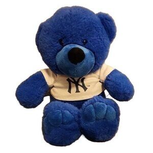 YANKEES BLUE TEDDY BEAR NEW YORK TOY Plush Stuffed Animal Baseball NY